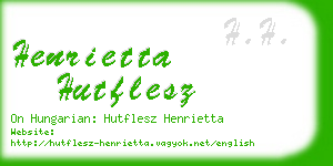 henrietta hutflesz business card